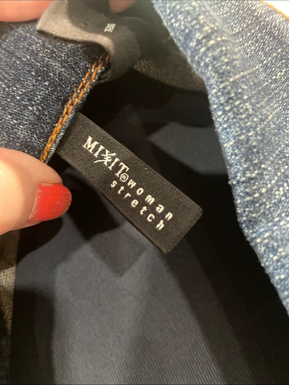Mixit Blue Denim Jacket with Black Lace Accents. Size 2X - Picture 2 of 14